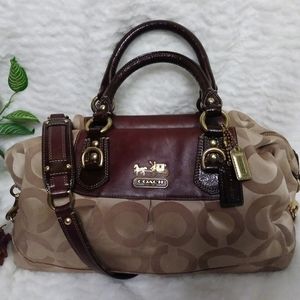 Coach Madison Sabrina Op Art Silhouette Satchel EC